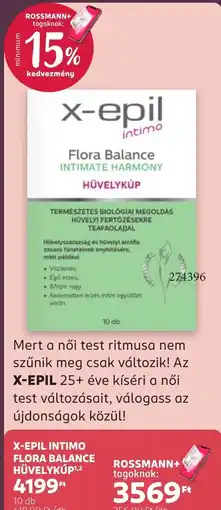 Rossmann x-epil intimo flora balance hüvelykúp ajánlat