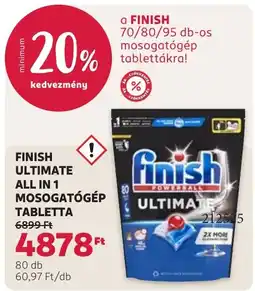 Rossmann finish ultimate all in 1 mosogatógép tabletta ajánlat