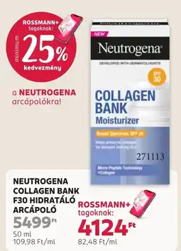 Rossmann Neutrogena collagen bank arcápoló ajánlat