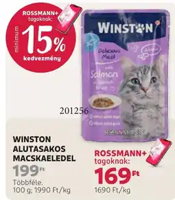 Rossmann Winston alutasakos macskaeledel ajánlat
