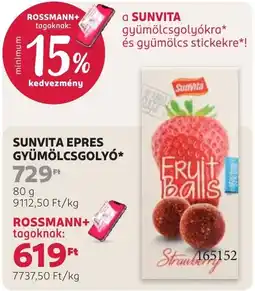 Rossmann Sunvita gyümölcs golyó ajánlat