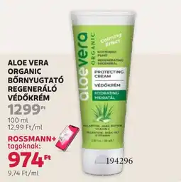 Rossmann Aloe vera bőrnyugtató regeneráló védőkrém ajánlat