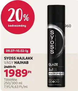 Rossmann Syoss hajlakk vagy hajhab ajánlat