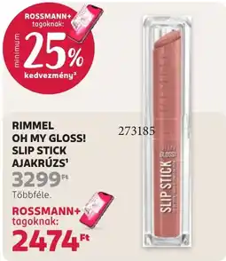 Rossmann Rimmel oh my gloss! slip stick ajakrúzs' ajánlat