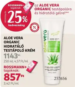 Rossmann Aloe vera organic hidratáló testápoló krém ajánlat