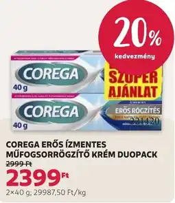 Rossmann Corega erős ízmentes műfogsorrögzítő krém ajánlat