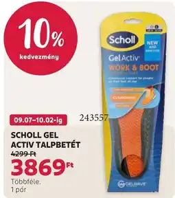 Rossmann Scholl gel activ talpbetét ajánlat