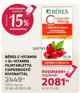 Rossmann Béres c-vitamin ajánlat