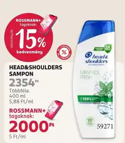Rossmann head&shoulders sampon ajánlat