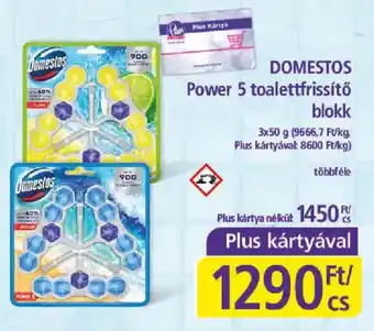 Domestos power 5 toalettfrissítő blokk