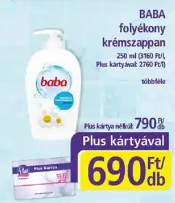 PlusMarket baba folyékony krémszappan ajánlat