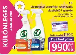PlusMarket Cif cleanboost szórófejes univerzális vizzkőoldó / zsiroltó ajánlat