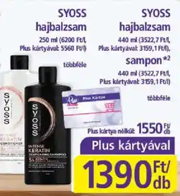 PlusMarket Syoss hajbalzsam ajánlat