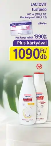 PlusMarket Lactovit tusfürdő ajánlat