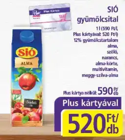 PlusMarket Sió gyümölcsital ajánlat