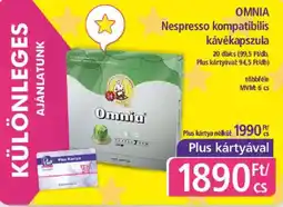 PlusMarket Omnia nespresso kompatibilis kávékapszula ajánlat