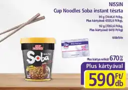PlusMarket Nissin cup noodles soba instant tészta ajánlat
