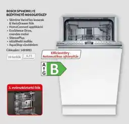 MediaMarkt Bosch beépíthető mosogatógép ajánlat