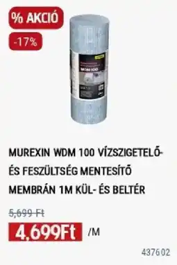 Praktiker Murexin wdm 100 vízszigetelő- és feszültség mentesítő membrán ajánlat