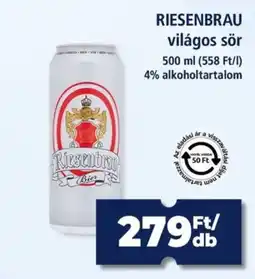 Goods Market Riesenbrau világos sör ajánlat
