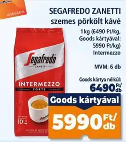 Goods Market Segafredo Zanetti szemes pörkölt kávé ajánlat