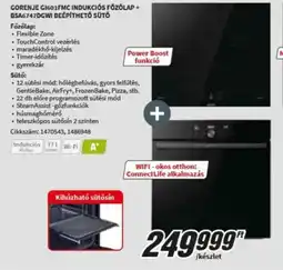 MediaMarkt Gorenje g601fmc indukciós főzőlap + bsag674dgwi beépíthető sütő ajánlat