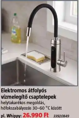 Bauhaus Whippy elektromos átfolyós vízmelegítő csaptelepek ajánlat