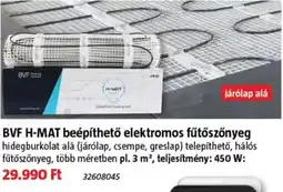 Bauhaus Bvf h-mat beépíthető elektromos fűtőszőnyeg ajánlat