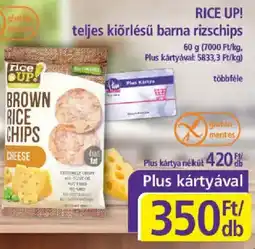 PlusMarket Rice Up! barna rizs chips ajánlat