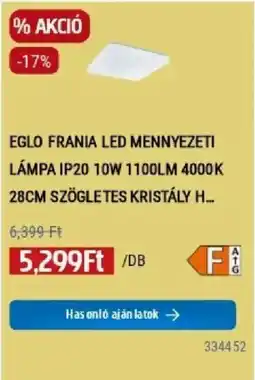 Praktiker eglo frania led mennyezeti lámpa ajánlat