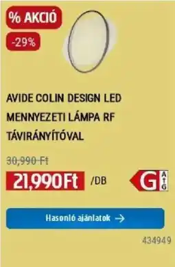 Praktiker Avide colin design led mennyezeti lámpa rf távirányítóval ajánlat