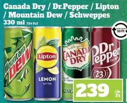Family Diszkont Canada Dry / Dr. Pepper / Lipton / Mountain Dew / Schweppes ajánlat