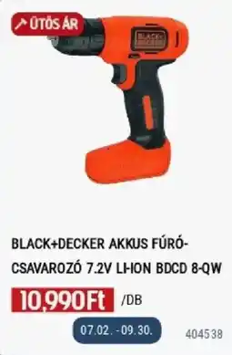 Praktiker Black+decker akkus fúró-csavarozó 7.2v li-ion bdc d 8-qw ajánlat