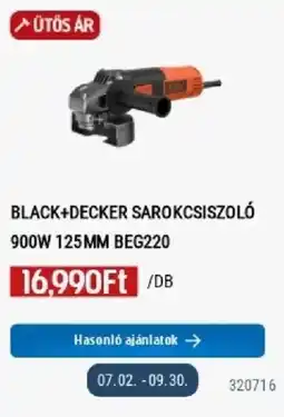 Praktiker Black+decker sarokcsiszoló ajánlat