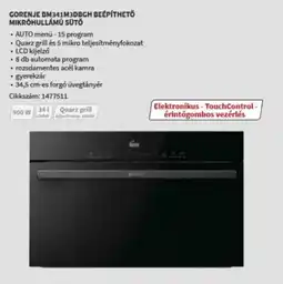 MediaMarkt Gorenje beépíthető mikróhullámú sütő ajánlat