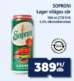 Goods Market Soproni lager világos sör ajánlat