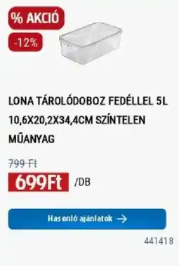 Praktiker Lona tárolódoboz fedéllel ajánlat