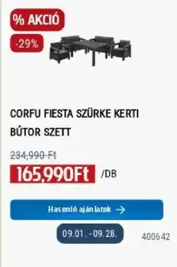 Praktiker Corfu Fiesta szürke kerti bútor szett ajánlat