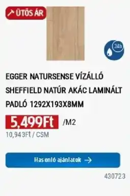 Praktiker Egger natursense vízálló sheffield natúr akác laminált padló ajánlat