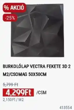 Praktiker Vectra burkolólap fekete 3d ajánlat
