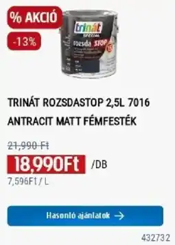 Praktiker Trinát rozsdastop antracit matt fémfesték ajánlat