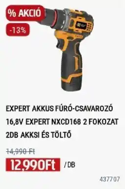 Praktiker Expert akkus fúró-csavarozó 16,8v expert nxcd168 2 fokozat 2db akksi és töltő ajánlat