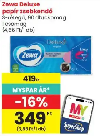 Zewa papír zsebkendő