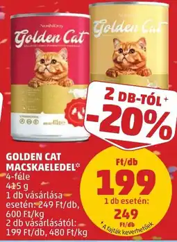 PENNY Golden Cat macskaeledel ajánlat