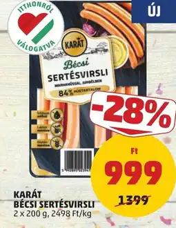 PENNY Karát Bécsi Sertésvirslí ajánlat
