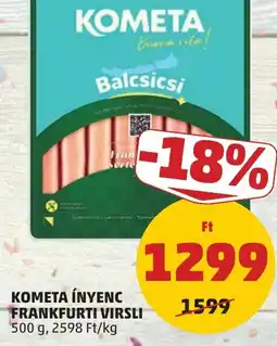 PENNY Kometa ínyenc frankfurti virsli ajánlat