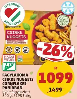 PENNY Fagylakoma csirke nuggets cornflakes panírban ajánlat