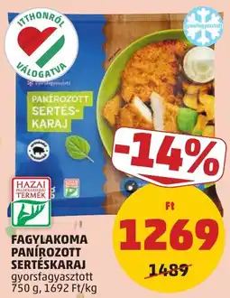 PENNY Fagylakoma panírozott sertéskaraj ajánlat
