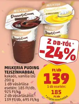 PENNY Milkeria pudding tejszínhabbal ajánlat