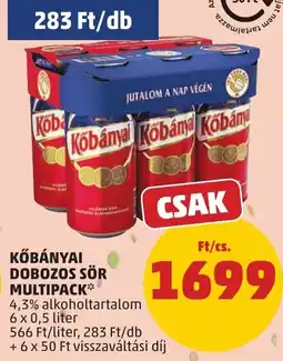 PENNY Kőbányai dobozos sör multipack ajánlat